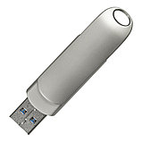 Флеш накопитель USB 3.0 + TYPE C Cupertino, металл, серебристый матовый, 32 GB, фото 3