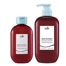 Шампунь с женьшенем для роста волос Lador Root Re-Boot Awakening Shampoo Red Ginseng Beer Yeast 300 мл-800 мл