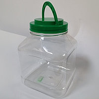 3000 БАНКА ПЛАСТИКОВАЯ КВАДРАТ 3000МЛ С КРЫШКОЙ