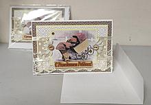 Открытка с декором "С рождением ребенка"+конверт