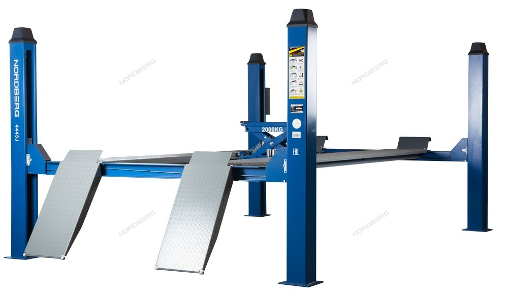 Подъемник четырехстоечный, г/п 4,5 тонны  Nordberg 4445J (с траверсой)