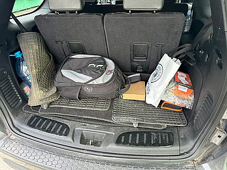 Коврик в багажник EVA Dodge Durango 3 2011-2023 3 ряда, короткий с разложенным 3м рядом