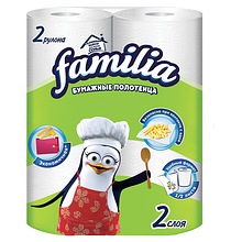 Полотенца бумажные двухслойные FAMILIA CLASSIC, 2рул, 10м