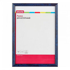 Рамка пластиковая Attache, 21*30см, тёмно-синяя