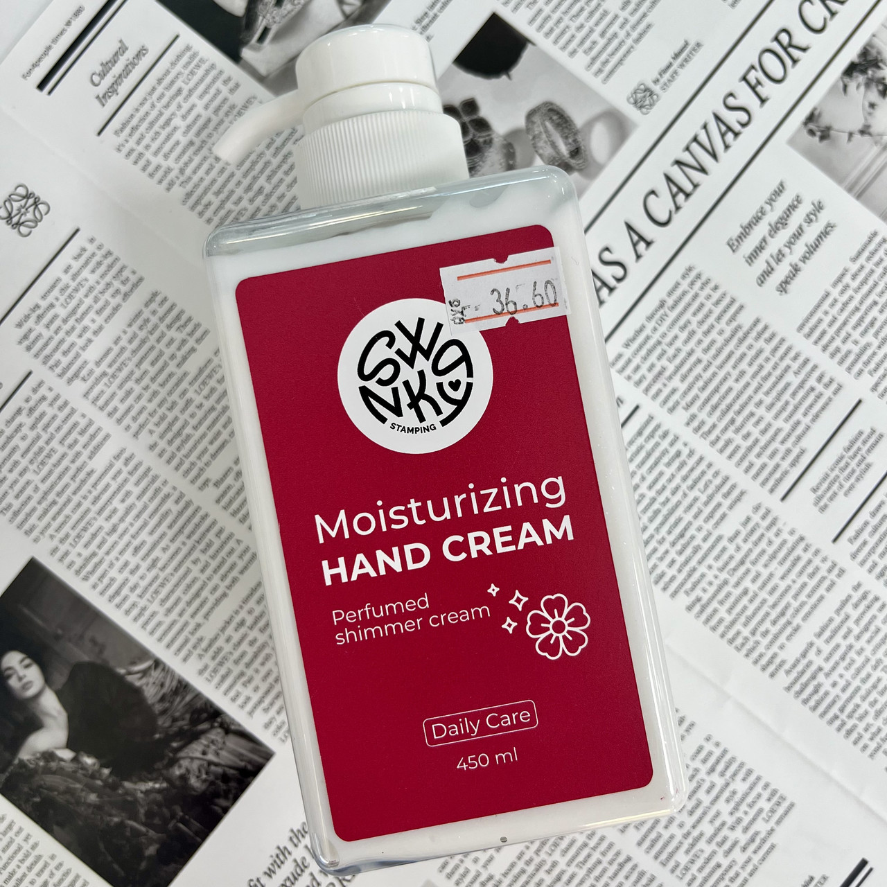 Увлажняющий крем для рук "Нежный цветок" Swanky Pro, 450 мл