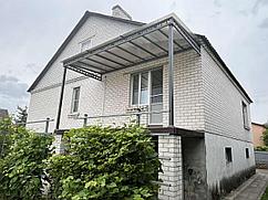 Навес металлический на столбах, защит поликарбонатом  №30