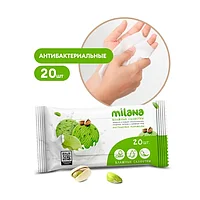 Влажные антибактериальные салфетки  "Milana  Фисташковое мороженое"  (20 шт.)