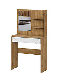 Стол туалетный Байкал с зеркалом Дуб Золотой/Белый матовый МР