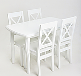 Стол раскладной "Эдмон" ДхШхВ (мм): 1400(1800)х800х750 Белый Белдревизделие, фото 4