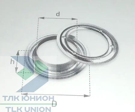Люверс оцинкованный круглый, d-10, Bozamet 01.10 (100 ед.), фото 2