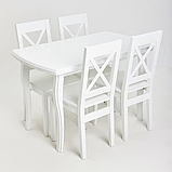 Стол не раскладной "Эдмон" ДхШхВ (мм):1400х800х750 Белый Белдревизделие, фото 2