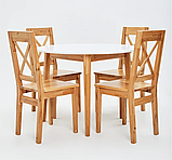 Стол круглый "Гаспар" ДхШхВ (мм):1000х1000х750 Белый/дуб Р-43 Белдревизделие, фото 3