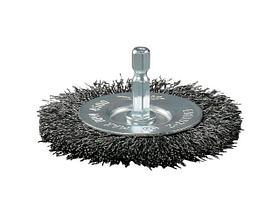 Щетка д/дрели дисковая 75 мм, толщина проволоки 0.3 мм, гофрированная, металл, 1/4" MAKITA