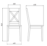 Стул ДМ-10 "Моррель" ДхШхВ (мм): 491х410х940 Дуб Р-43 Белдревизделие, фото 7