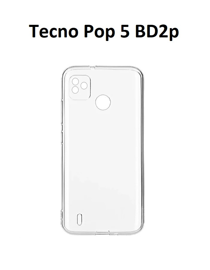 Чехол-накладка для Tecno Pop 5 BD2p (силикон) прозрачный с защитой камеры