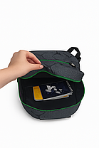 Рюкзак Jordan повседневный городской школьный унисекс (серый черный), фото 3