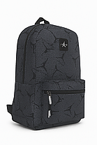 Рюкзак Jordan повседневный городской школьный унисекс (серый черный), фото 2