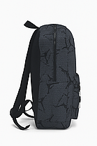 Рюкзак Jordan повседневный городской школьный унисекс (серый черный), фото 3