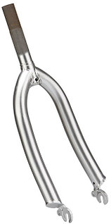 Вилка жесткая резьбовая 16" Stels шток 1"x131 мм серебристая