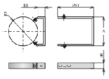 ON25 Кронштейн с хомутом L=50-250 мм