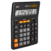 Калькулятор DELI CORE, M888, черный, настольный, 12-разрядный, 199*153*30 мм, двойное питание