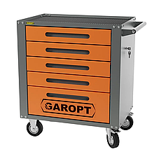 Тележка инструментальная Garopt 5 ящиков ОРАНЖЕВАЯ серия "Standart"