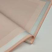Плёнка матовая с прозрачным кантом, 57*57 см., 20 л./уп., 50 мкм, нюдовый розовый