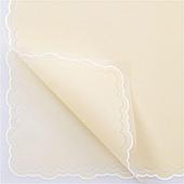Пленка матовая полупрозрачная с кружевным кантом, 57*57 см, 20 л./уп., 50 мкм