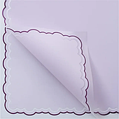 Пленка матовая полупрозрачная с кружевным кантом, 57*57 см, 20 л./уп., 50 мкм, лавандовый