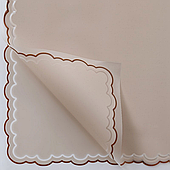 Пленка матовая полупрозрачная с кружевным кантом, 57*57 см, 20 л./уп., 50 мкм, хаки