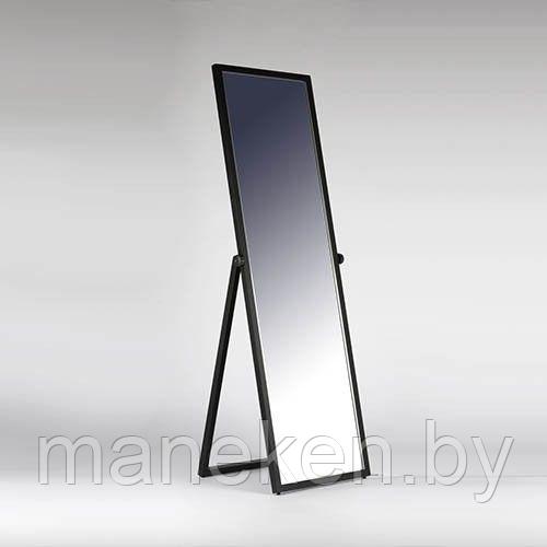 Зеркало напольное для примерки в полный рост, широкое, на резиновых опорах У-150-48(черн)