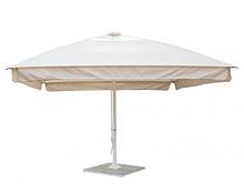 Зонт Митек 4,0х4.0 м с воланом (телескопический, стальной каркас с подставкой, стойка 76 и 70мм, 8 спиц с