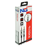 NG Кабель mini jack 3.5 mm - mini jack 3.5 mm, прорезиненная оплетка, 1.5 м, черный