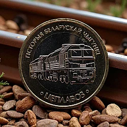 Тепловоз, 2 рубля 2025, серии "История Белорусской железной дороги" (без блистера и капсулы)