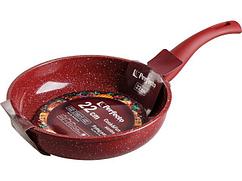 Сковорода ф 22х5.3 см, алюм., антиприг. покр., серия Cook&Fun, бургундия, PERFECTO LINEA