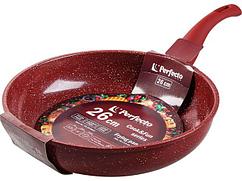 Сковорода ф 26х5.8 см, алюм., антиприг. покр., серия Cook&Fun, бургундия, PERFECTO LINEA