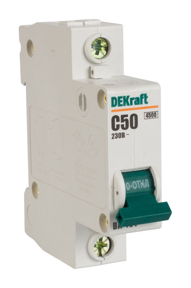 Автоматический выключатель 1П 63А ВА-101 4,5кА х-ка С DEKraft