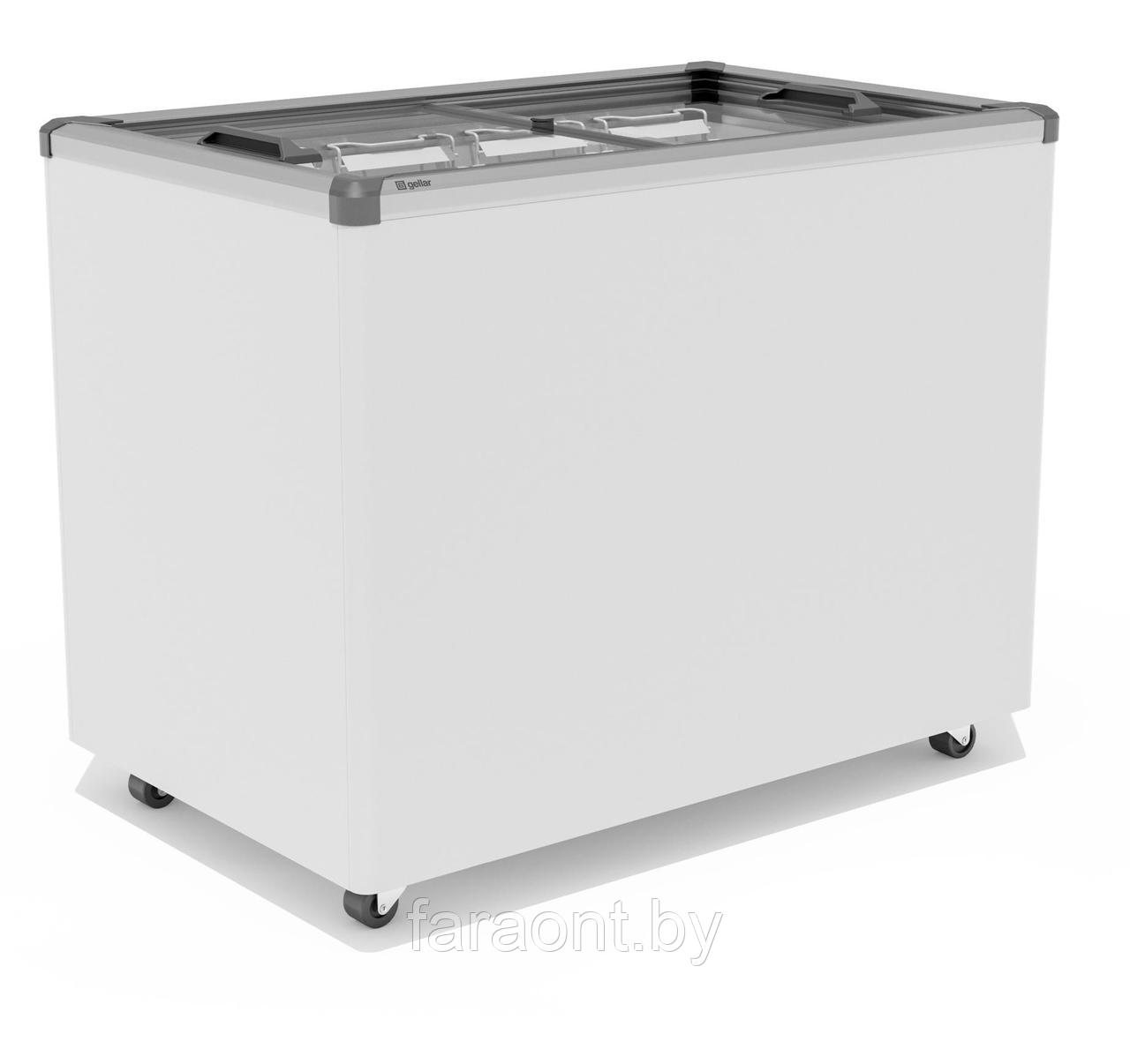 Морозильный ларь Frostor (Gellar) FG 350 C прямое стекло (-18…-22C, 3 корзины 310 л) серый