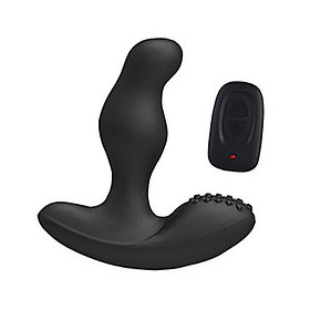 Стимулятор простаты Levett Caesar с вращающейся головкой, силикон, черный, 13 см