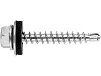 Саморез кровельный 4.8х29 мм цинк, шайба с прокл., PT1 (5000 шт в коробе) STARFIX