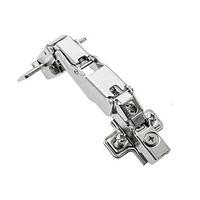 Петля накладная GTV +165 градусов угловая с доводчиком с ответной планкой H-0 без еврошурупа CLIPON