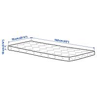IKEA UNDERLIG матрас для детской кровати, белый, 70x160 см