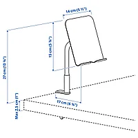 IKEA RELATERA держатель для телефона/планшета, с зажимом/светлый серо-зеленый