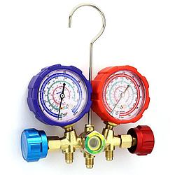 WK-560G Латунный двухвентильный коллектор - шланги 150 см 600 psi - 3шт., R134A, R404A, R407C, R22, 68мм.