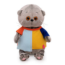 Басик BABY в разноцветной футболке. Мягкая игрушка