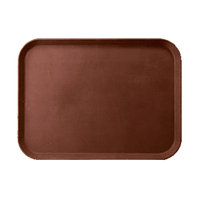 Поднос прорезиненный прямоугольный 450х350х25 мм, (коричневый), /1/25/