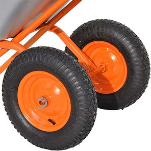 Тачка строительная SKIPER 2х130 expert PRO (до130л, до350кг, 2x4.00-8, ось20*80), фото 2