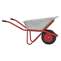 Тачка строительная BRADO 125 PROFI (до 125л, до 280кг, 1x4.00-8, пневмо, ось 16*100), фото 2