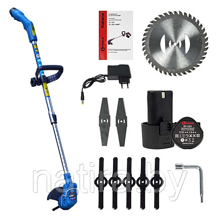 Триммер аккумуляторный KATANA BT-1201 (12V, 2 аккум., З/У, ножи в комплекте), фото 2