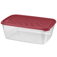 Контейнер для пищевых продуктов Restola 4л, пластик, бордовый, зеленый /12/ 43210510995